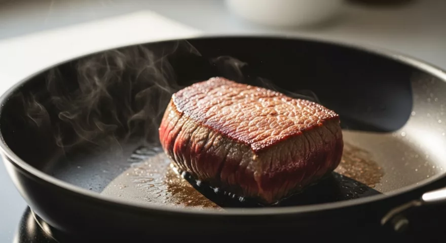Rindfleisch in der Pfanne