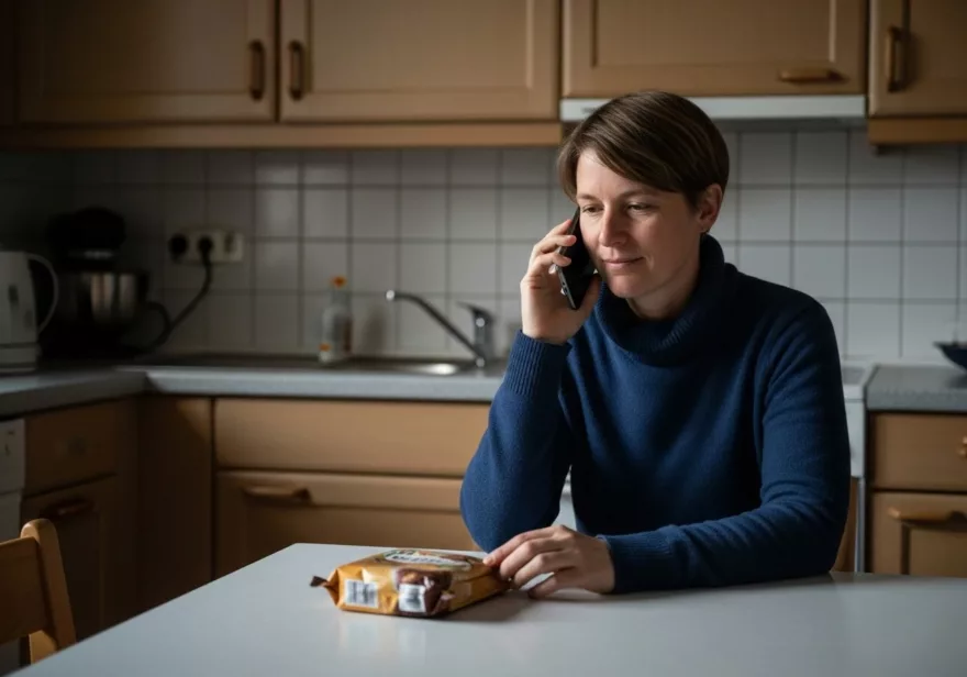 Eine Frau telefoniert