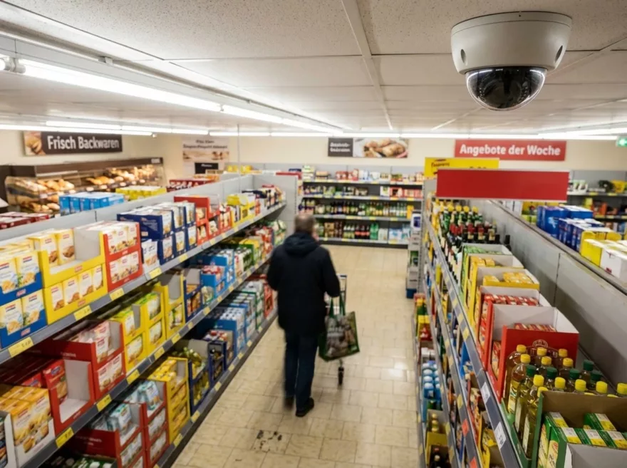 Videoüberwachung im Supermarkt