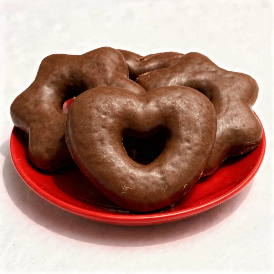 Lebkuchen auf einem roten Teller