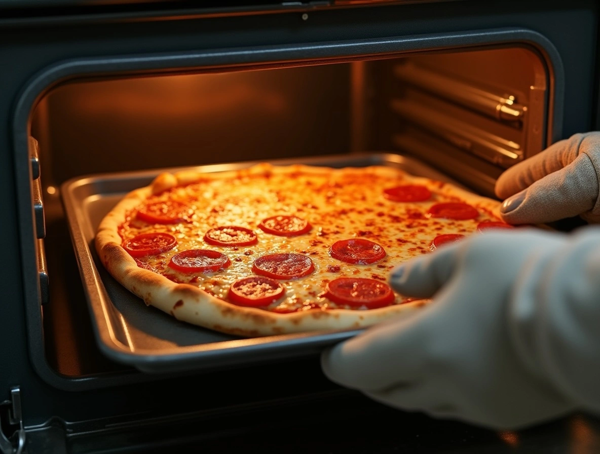 Tiefkühlpizza im Backofen ist ein klassisches verarbeitetes Lebensmittel.
