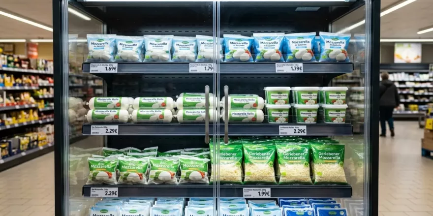 Mozzarella im Supermarkt
