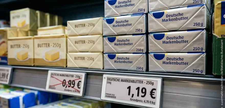 Supermarktpreise 2026: Hier Butter